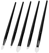 ZJchao 5 Pcs Silicone Makeup Brushes Set, Portable Handle Makeup Applicator Eyeshadow Brush for E...