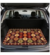 VNUVCOE Universal Car Trunk Mat 29" x 39",Multicolor Floral,Butterfly Etc,Anti-Slip Easy to Clean...