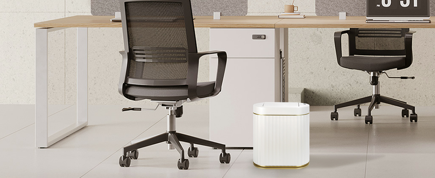 Purple motion sensor smart trash can butterfly lid 8