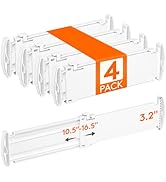 Lifewit 3.2" Tall 4 Pack Drawer Dividers, 27-42cm/10.5-16.5" Expandable Drawer Divider for Clothe...