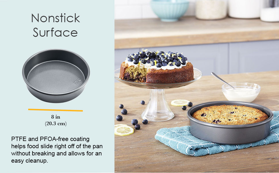 Chicago Metallic Professional Non-Stick Round Cake Pan, 8-Inch