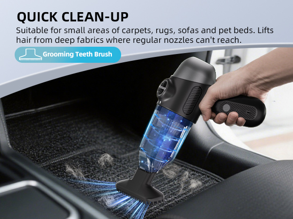 with a pet grooming teeth nozzle for clean the pet hair