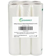 WishDirect Vacuum Sealer Bags Food Storage Rolls (6 Rolls), 11 Inch X 16 Feet Fit Inside Machine ...