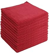 JD Homease Microfiber Cleaning Cloths,12 Pack, 16"x16", All-Purpose, Softer, Highly Absorbent, Li...