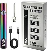 universal portable soldering iron with LED display, SYWTJ 650mAh built-in battery, rechargeable w...
