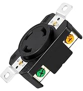 Yomiuwo NEMA L5-30R 30A 125V Heavy-Duty Locking Receptacle – Impact-Resistant Nylon Housing, High...
