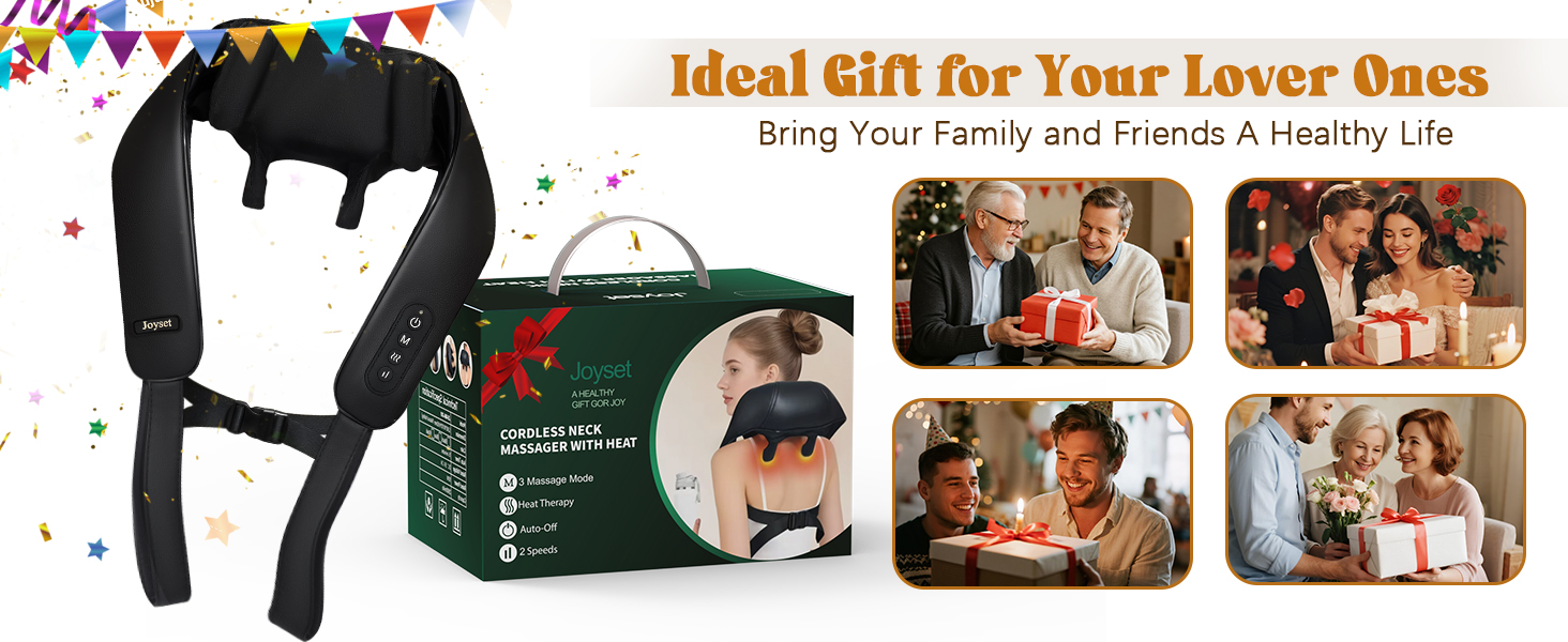 cordless neck and shoulder massager with heat for women