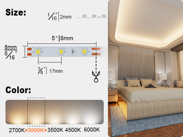 Warm white strip lights