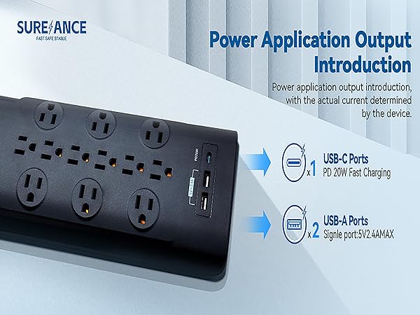 Power strip surge protector