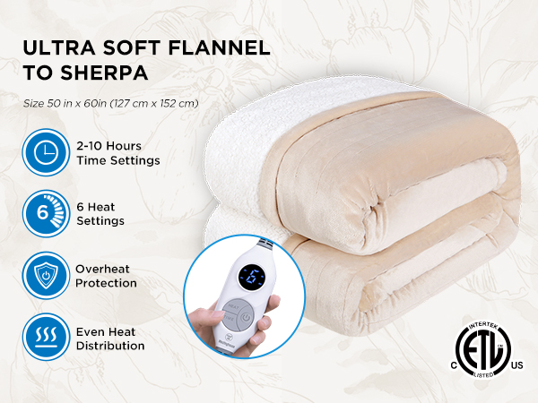 sherpa electric blanket