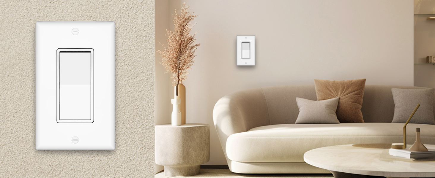 glass white light switch