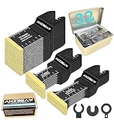 AMZBSAW 32PCS Titanium Oscillating Saw Blades Metal Cutting, Multi tool Blades Kits for Metal Nai...
