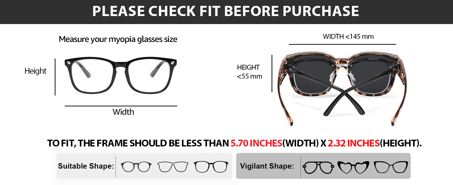 Myiaur Polarized Fit Over Glasses Sunglasses for Women UV400 Protection Reduce Glare