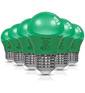 ORALUCE Green Porch Light Bulb 40 Watt Equivalent,A15 LED Bulbs for Halloween Christmas Party Dec...