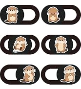 PRESSINART 6Pcs 6 Styles Otter Cute Laptop Camera Cover Privacy Guard Accessories, 0.04 Inch Ultr...