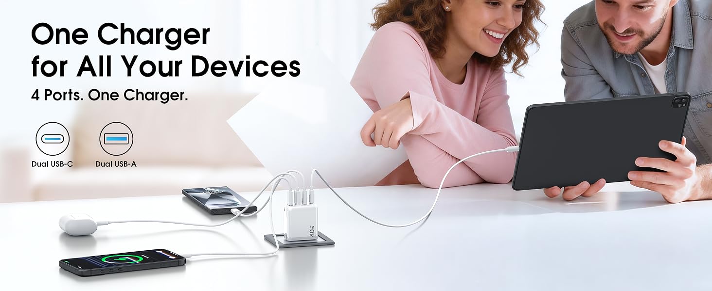 4 Ports. One Charger.