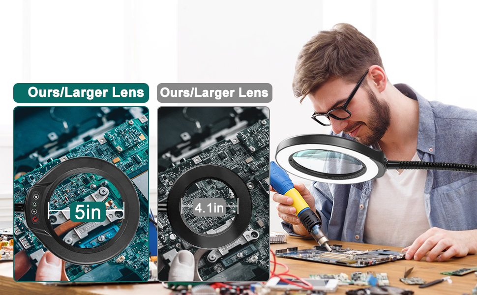 lighted magnifying glass