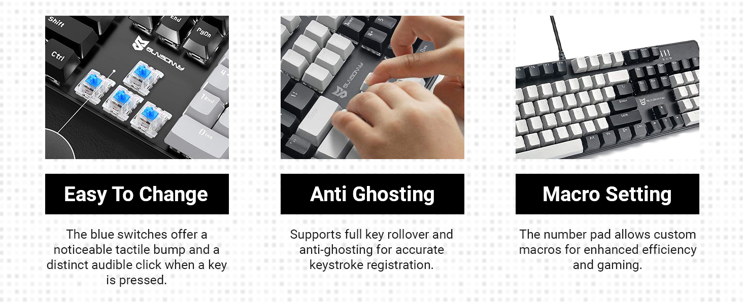 blue keyboard clicky keyboard rgb keyboard mx mechanical keyboard hotswap mechanical keyboard