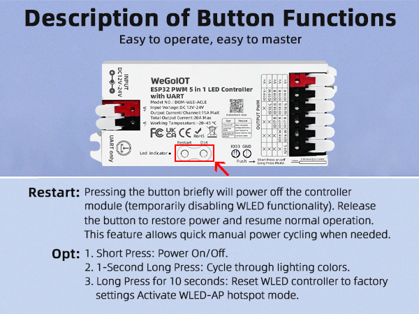 ESP32 PWM WLED LED