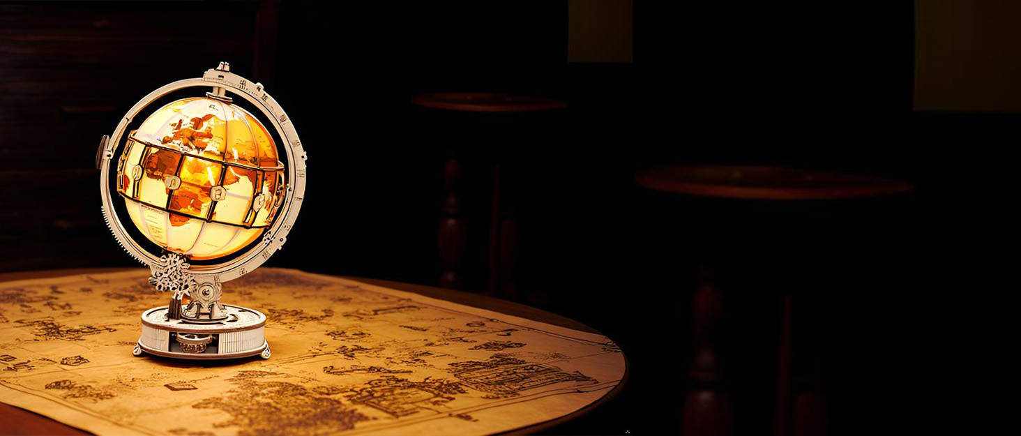 ROKR 3D Wooden Puzzles Music Box (Secret Garden) - Model Kits for Adults Spinning Musical Jewelry Bo...