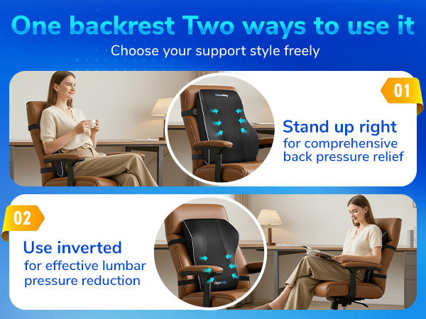 Lumbar Pillow with High Backrest