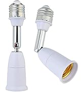 [2 Pack] Borju Light Socket Extender, Medium Base, Extend Light Socket Position, Adjust Light Soc...