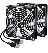 2 Packs Wathai 120mm x 25mm 120mm 5V USB Fan for Receiver AV cabint Game Console PC Laptop TV Box...