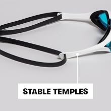 arena cobra ultra swipe closeup feature side temples, increased stability