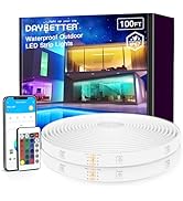 DAYBETTER Outdoor LED Strip Lights, IP67 Waterproof LED Lights with Remote, APP Control, Color Ch...