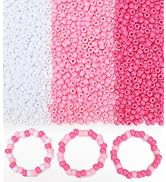 Eppingwin 1000+ pcs Pony Beads, Bracelet Beads for Hair Braids, Plastic Bead for Bracelets, Neckl...