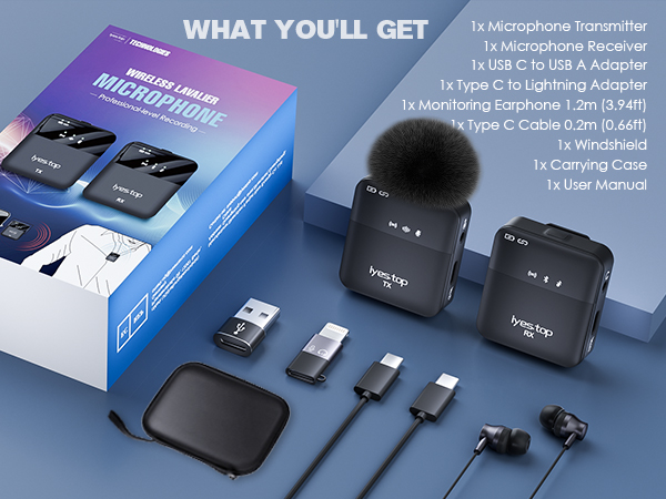 Wireless Lavalier Microphone for iPhone