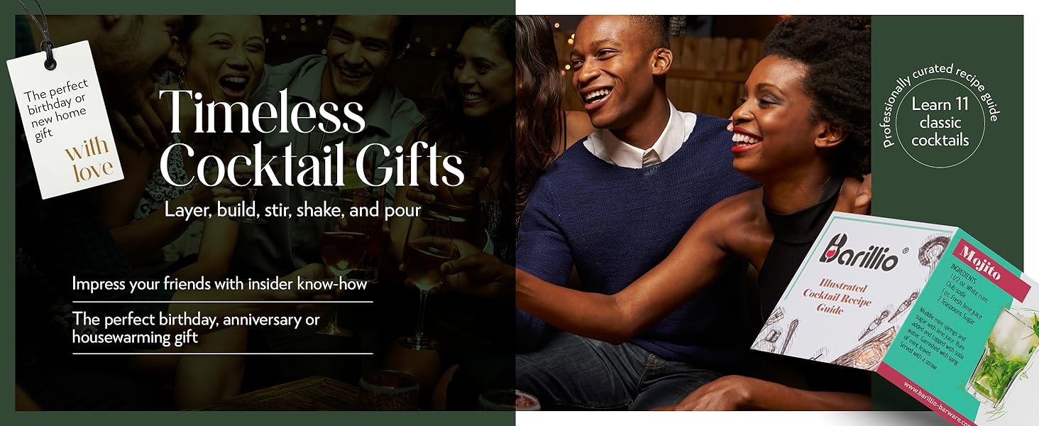 Timeless Cocktail Gifts - Learn how to layer, build, stir, shake and pour