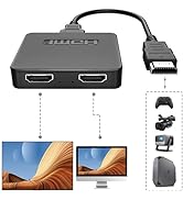 4K HDMI Cable Splitter 1 in 2 Out, NEWCARE HDMI Splitter for Dual Monitors Mirror Only, 1x2 HDMI ...