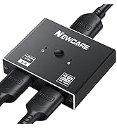 NEWCARE 4k@60hz HDMI Switch 2 in 1 Out, Aluminum 2.0 Bi-Directional Supports 4K 3D HD 1080P, HDMI...