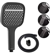 Eurolife High Pressure Handheld Shower Head – 3 Spray Settings- Luxury Modern Chrome Look, Built-...
