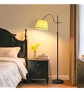 dujunlinghang Smart 12W LED Floor Lamps Adjustable Brightness and Color, Black Retro Modern Boho ...