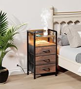 night stand with charger station