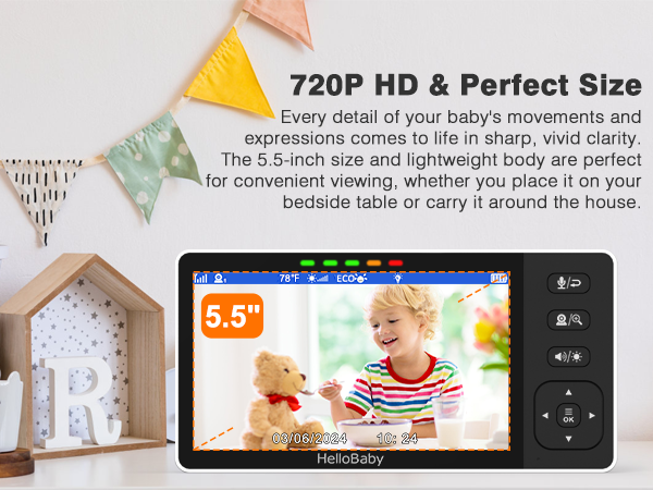 HelloBaby 720P baby monitor