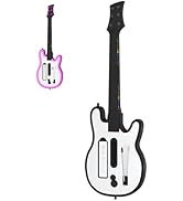 JDDWIN Wii Guitar Hero, Wireless Guitar for Wii Hero and Rock Band 2/3 Games with RGB Light & Str...