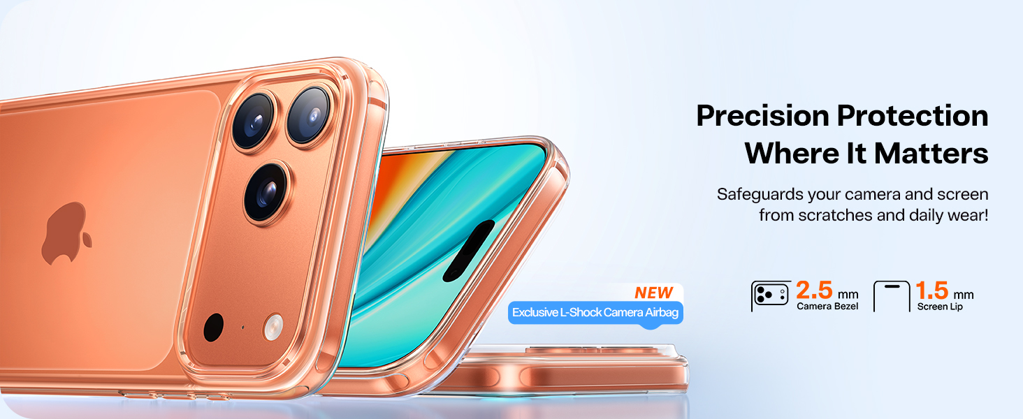 TORRAS Crystal Clear for iPhone 17 Pro Case, Upgraded Non-Yellowing