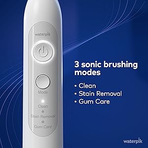 3 Sonic brushing modes: Clean, Stain Removal, Gum Care