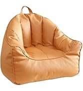ISAENNE Kids Bean Bag Chair Cover (No Filler),Yellow Zipper Bean Bags Chair Cover,Memory Foam Fil...