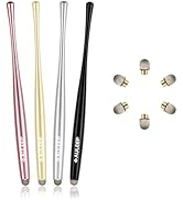 AULEEP Capacitive Stylus Pens for Touch Screen with 4 Pack 6 Nanofiber Tips Compatible for Phones...