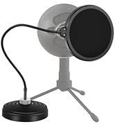 Professional Mic Pop Filter,Mini,Liyirui Microphone Pop Filter With Heavy Base [Desktop Type], Po...