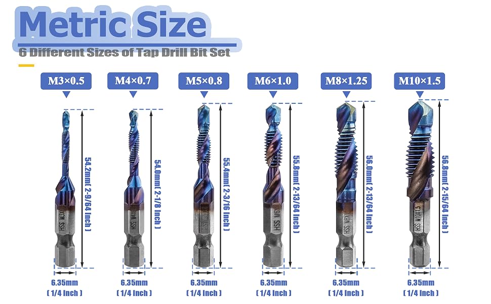 Metric Drill &amp; Taps Bits