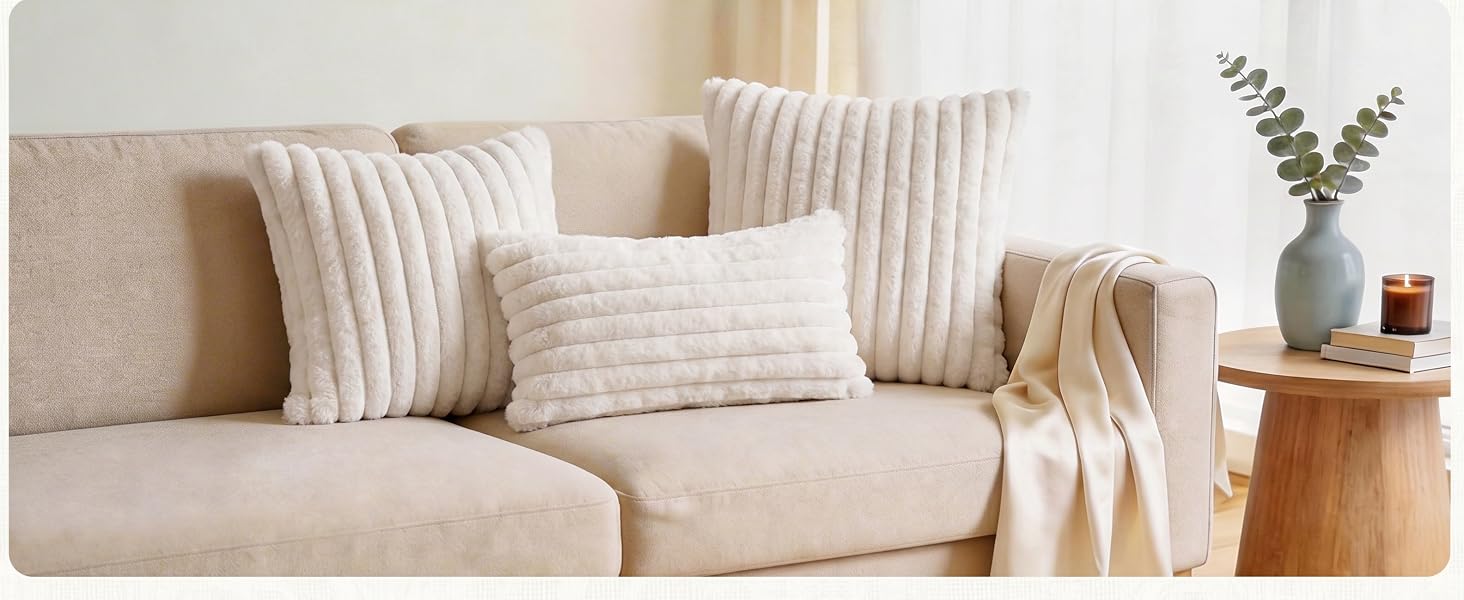 white pillow covers