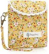 JINSI Vintage Floral Period Bag, Sanitary Pad &amp; Tampon Organizer | Washable cotton, wrist strap, ...