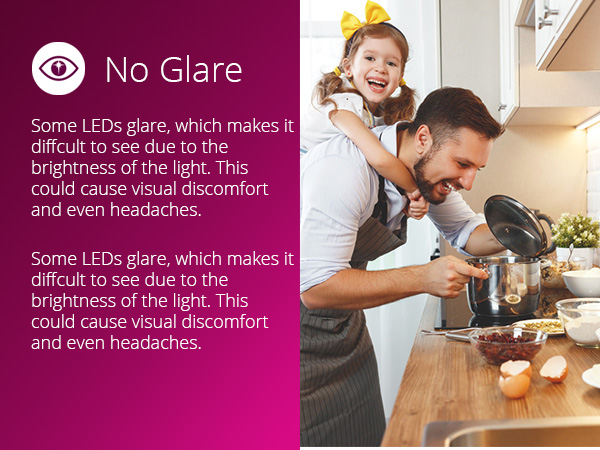 no glare under the counter lights for kitchen