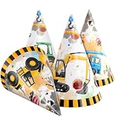 WERNNSAI Birthday Party Hats - 12 Pcs Birthday Party Supplies Cone Hat Headbands Colorful Paper P...