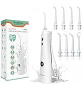 SimpliCare Cordless Water Flosser, Oral Irrigator with 10–150 PSI Adjustable Pressure, 4 Cleaning...